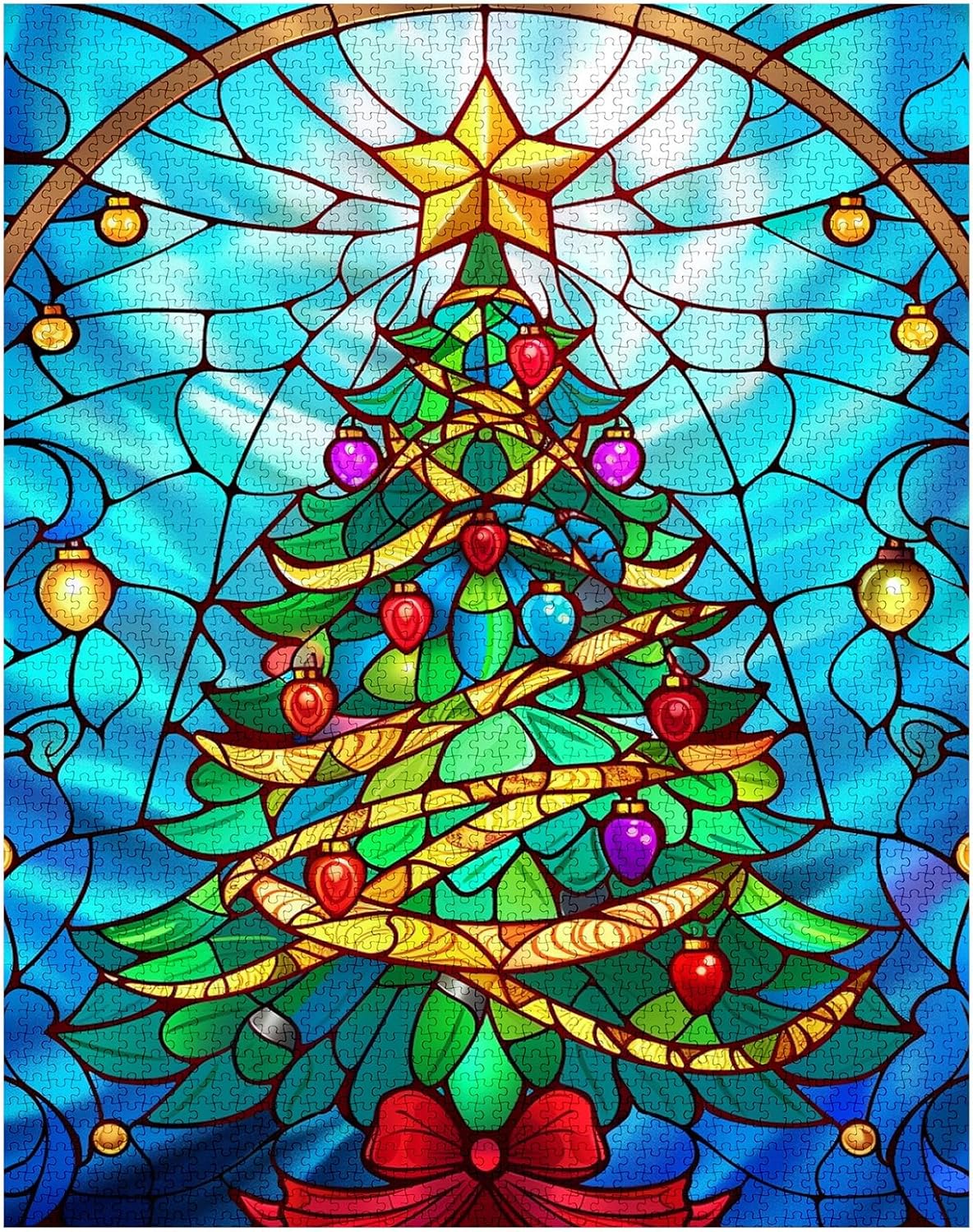 tucocoo-christmas-tree-glass-puzzle-1000-teile-weihnacht image 2