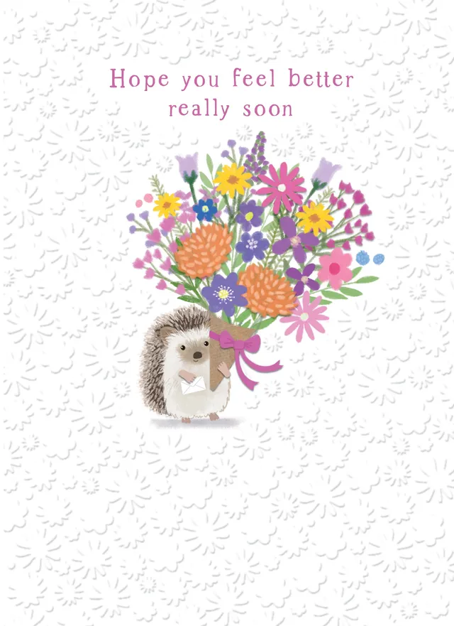 otter-house-hedgehog-bouquet-genesungskarte-gute-besserung image 1