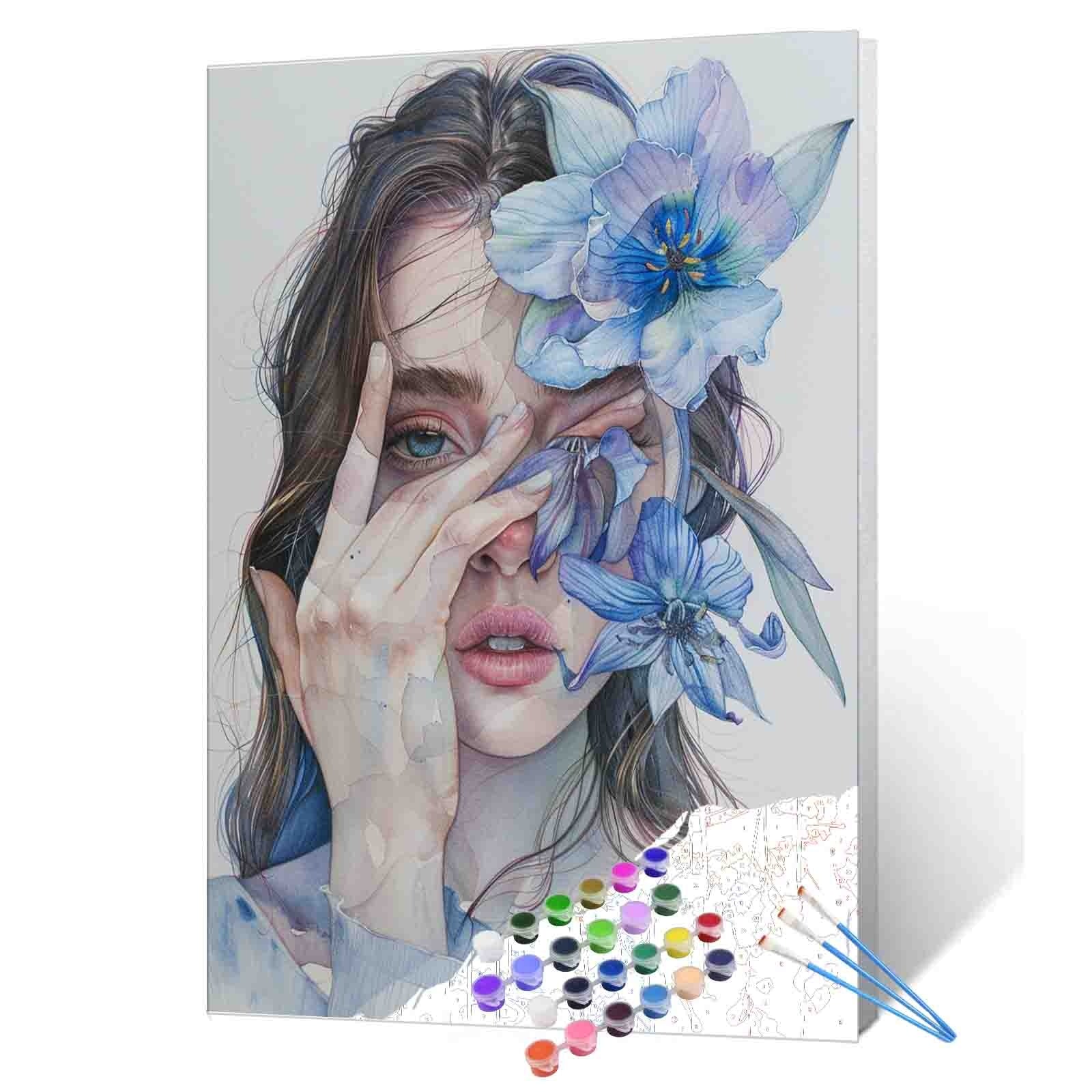 tucocoo-paint-by-numbers-blue-bloom-beauty-malen-nach-zahlen-40x50 image 1