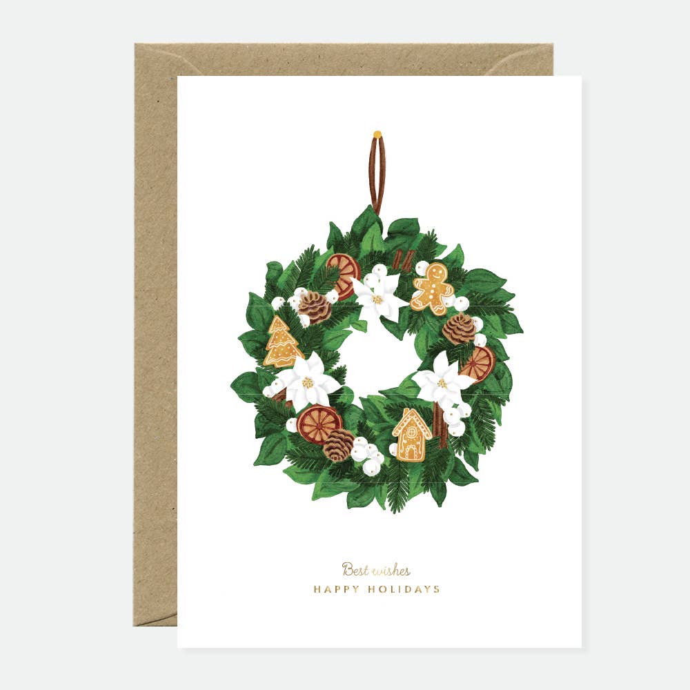 all-the-ways-to-say-couronne-chic-weihnachtskarte-goldfolie image 1