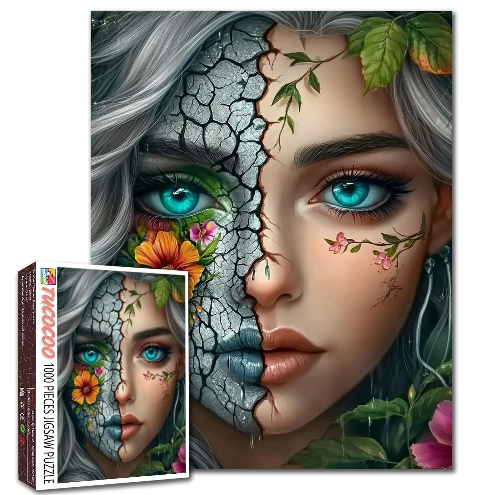 tucocoo-broken-beauty-fantasy-woman-puzzle-1000-teile image 1