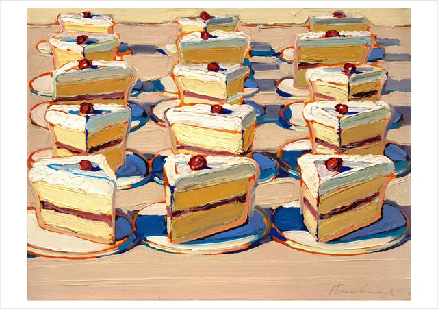 pomegranate-wayne-thiebaud-boston-cremes-klappkarte-kuchen image 1