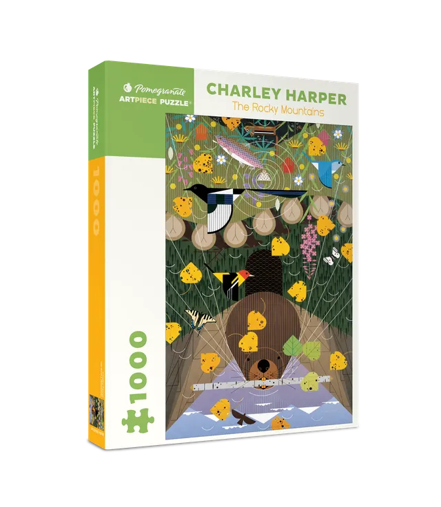 pomegranate-jigsaw-puzzles-charley-harper-rocky-mountains-puzzle-1000 image 1
