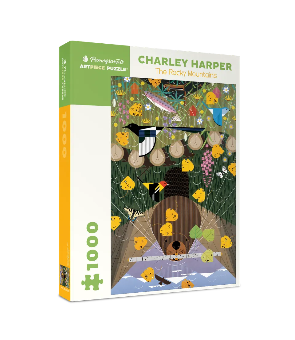 pomegranate-jigsaw-puzzles-charley-harper-rocky-mountains-puzzle-1000 image 1