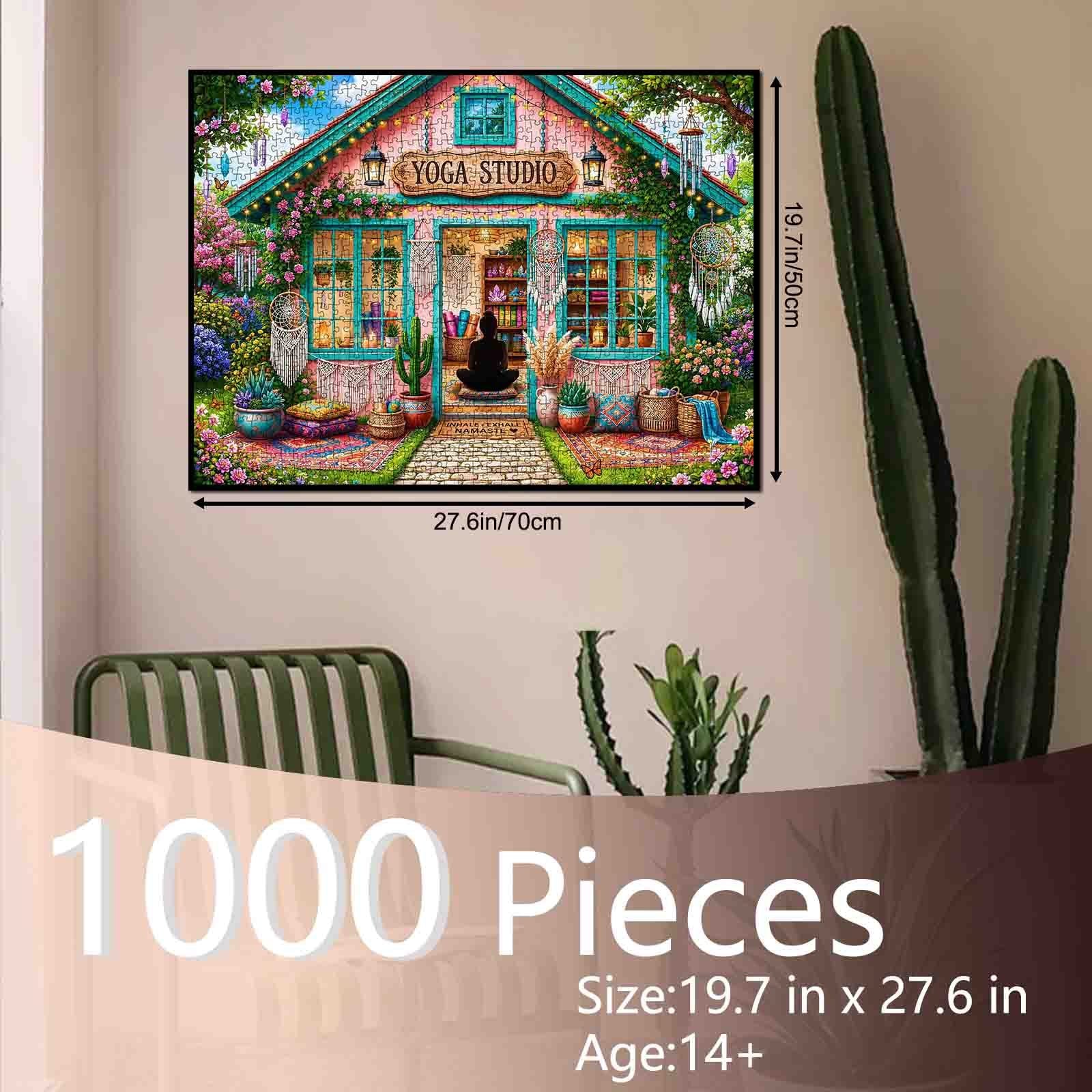 tucocoo-boho-floral-yoga-studio-retreat-puzzle-1000-teile image 5