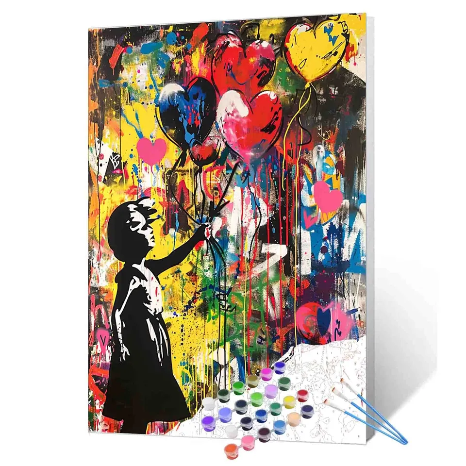 tucocoo-paint-by-numbers-girl-with-heart-balloons-graffiti-40x50-ohne-rahmen image 1