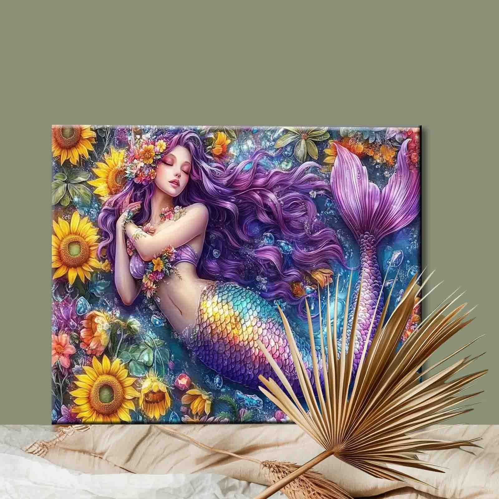 tucocoo-paint-by-numbers-sleeping-mermaid-garden-malen-nach-zahlen-40x50 image 2