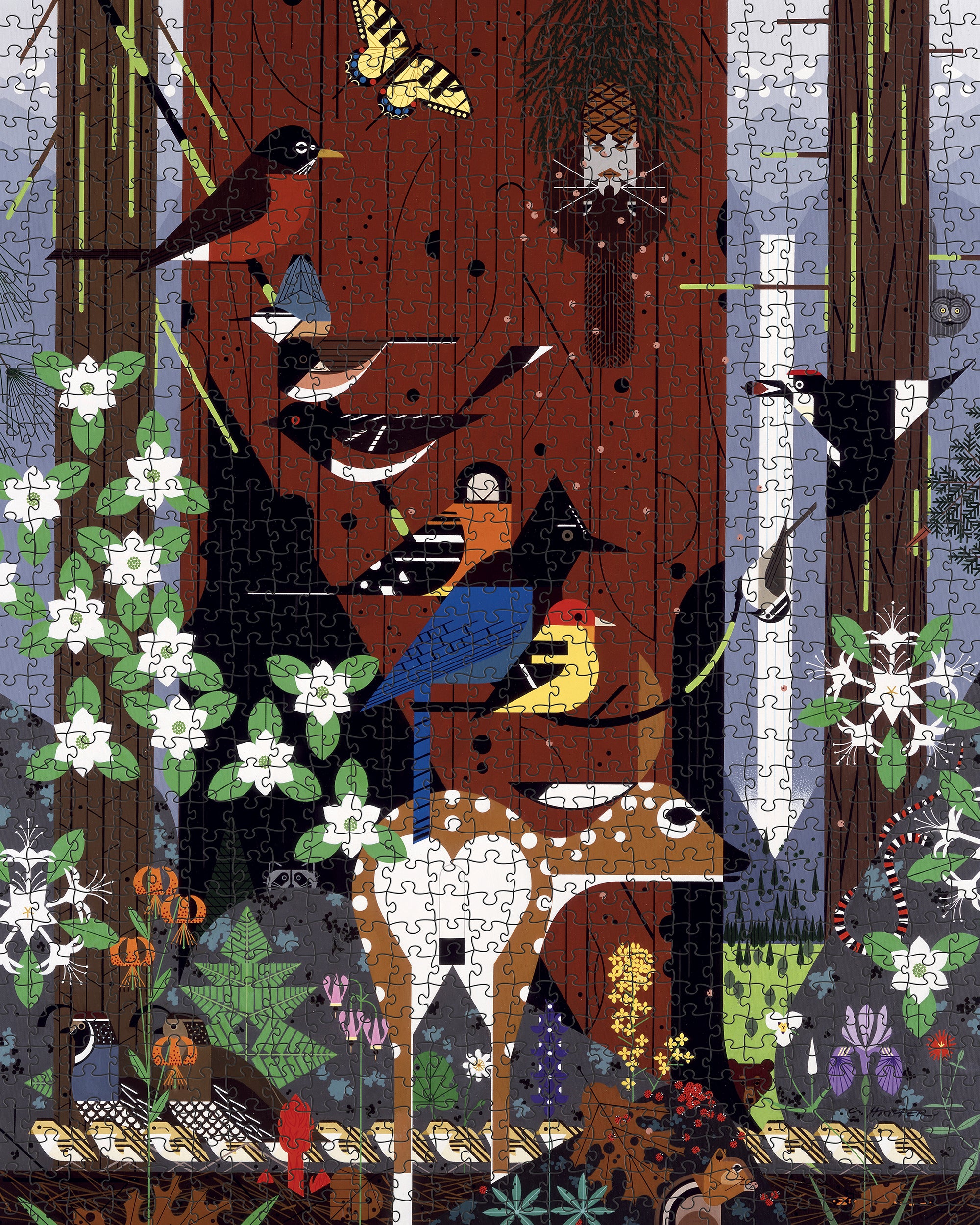 pomegranate-the-sierra-range-1000-teile-puzzle-tiere image 2
