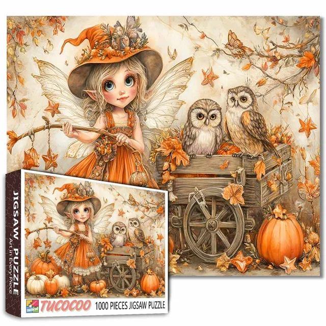 tucocoo-jigsaw-puzzles-autumn-fairy-puzzle-1000-teile-herbstfee image 1