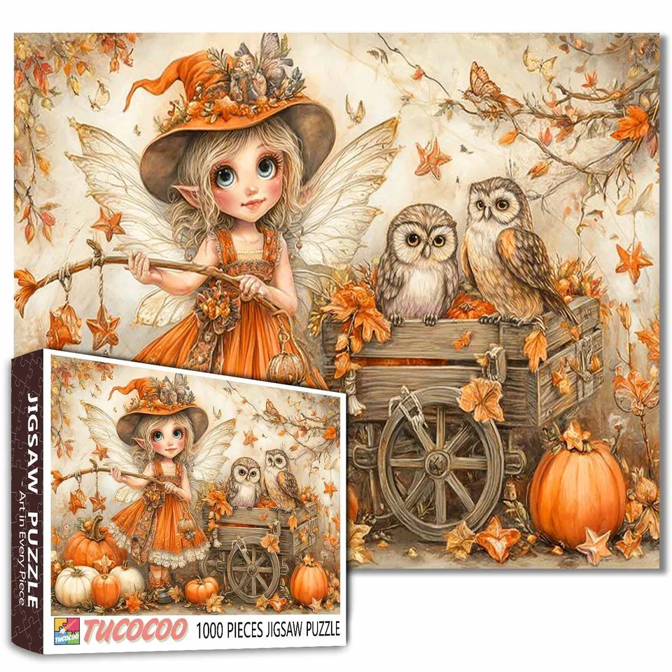 tucocoo-jigsaw-puzzles-autumn-fairy-puzzle-1000-teile-herbstfee image 1