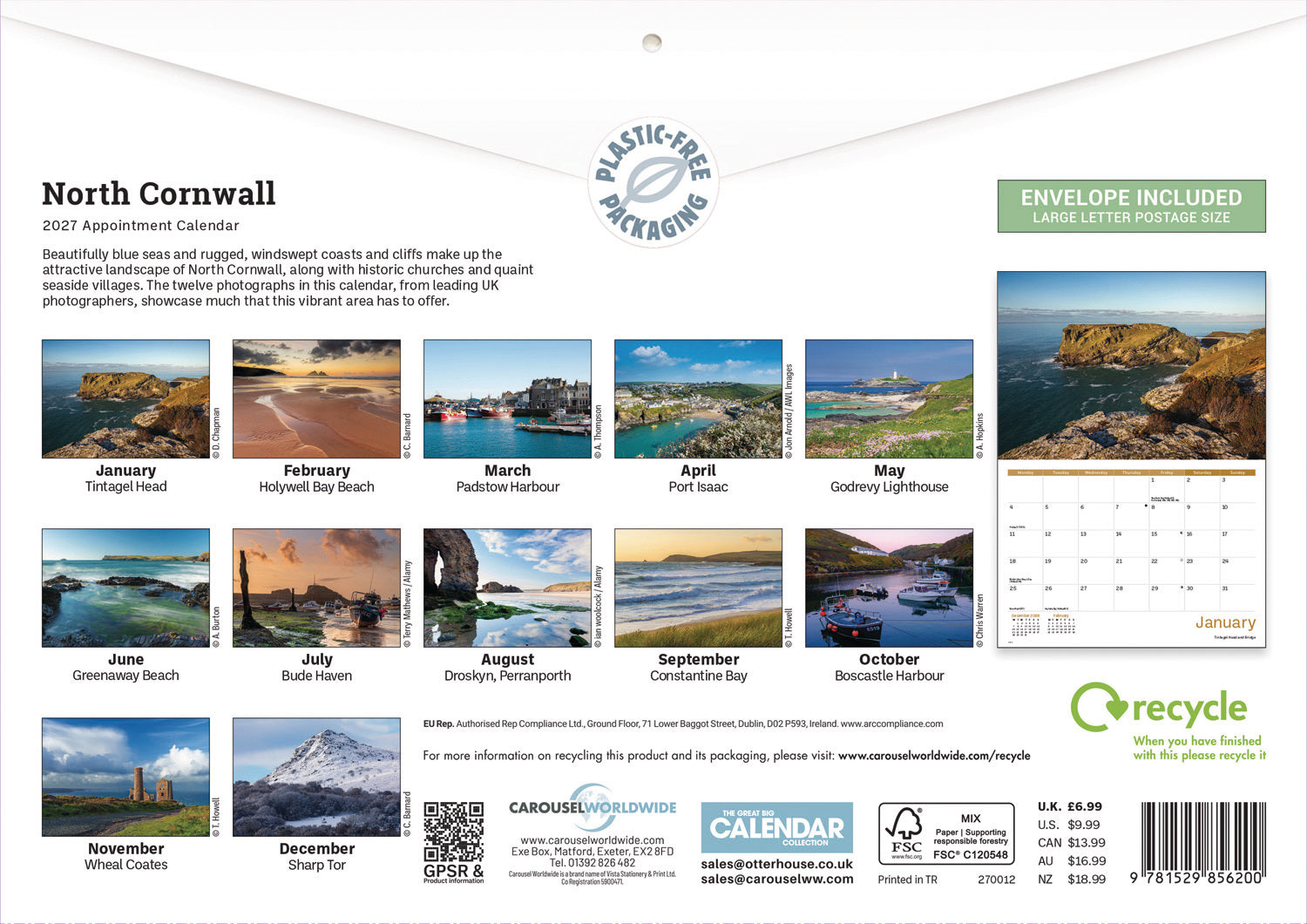 otter-house-north-cornwall-a4-kalender-2027-wandkalender image 2