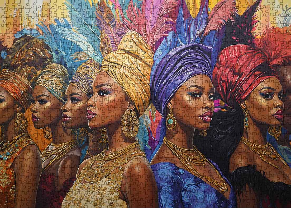 tucocoo-jigsaw-puzzles-elegant-african-women-puzzle-1000-teile image 2