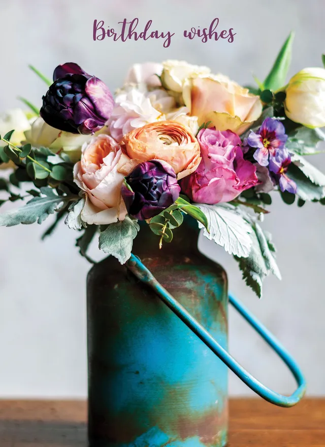 otter-house-geburtstagskarte-vintage-arrangement-floral image 1
