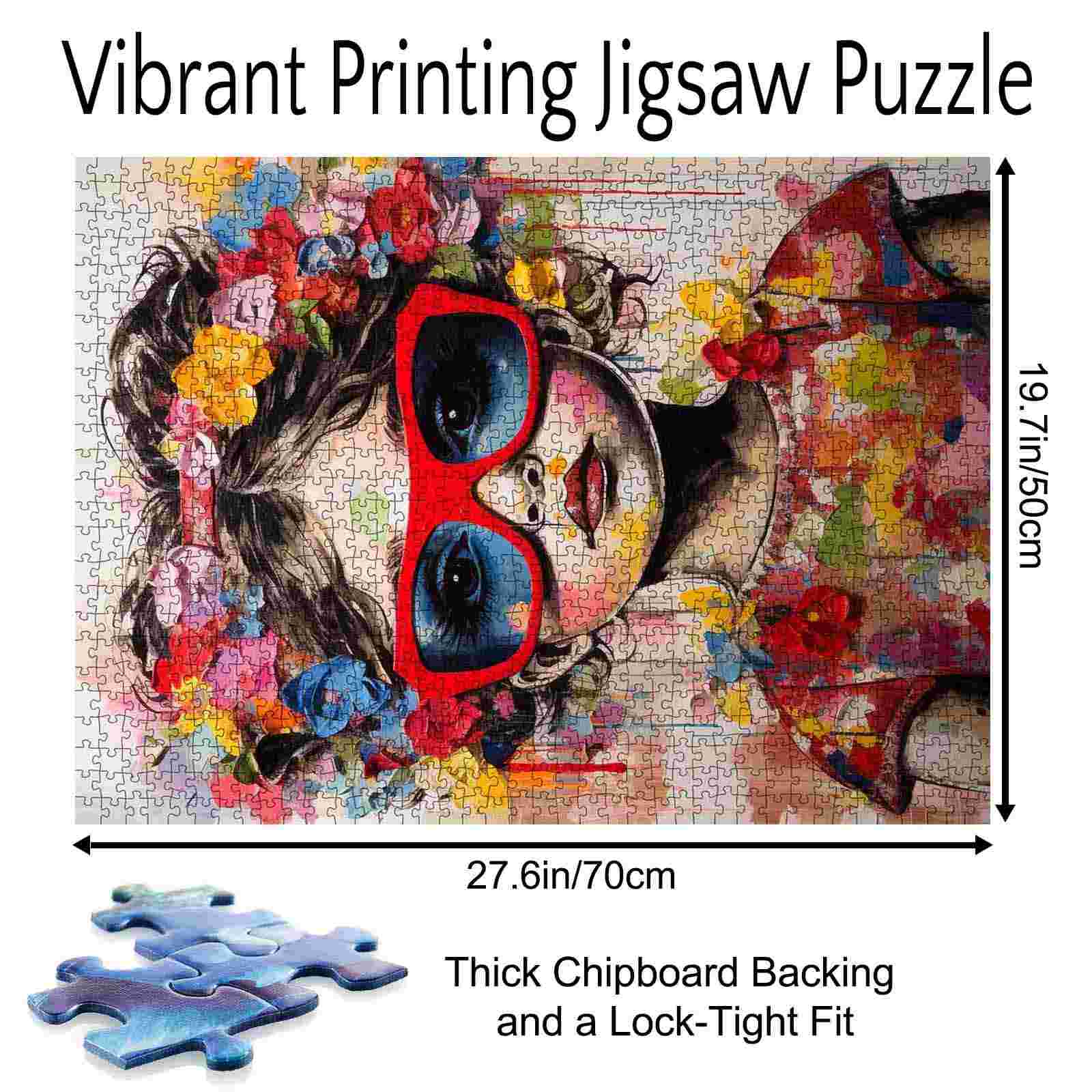 tucocoo-flower-girl-red-sunglasses-puzzle-1000-teile image 5