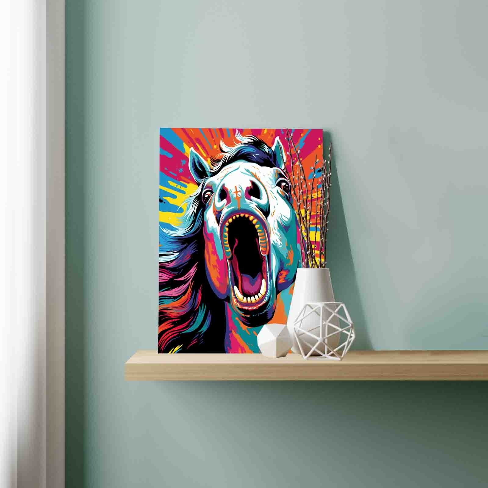 tucocoo-paint-by-numbers-screaming-horse-pop-art-malen-nach-zahlen-40x50-pferd image 3