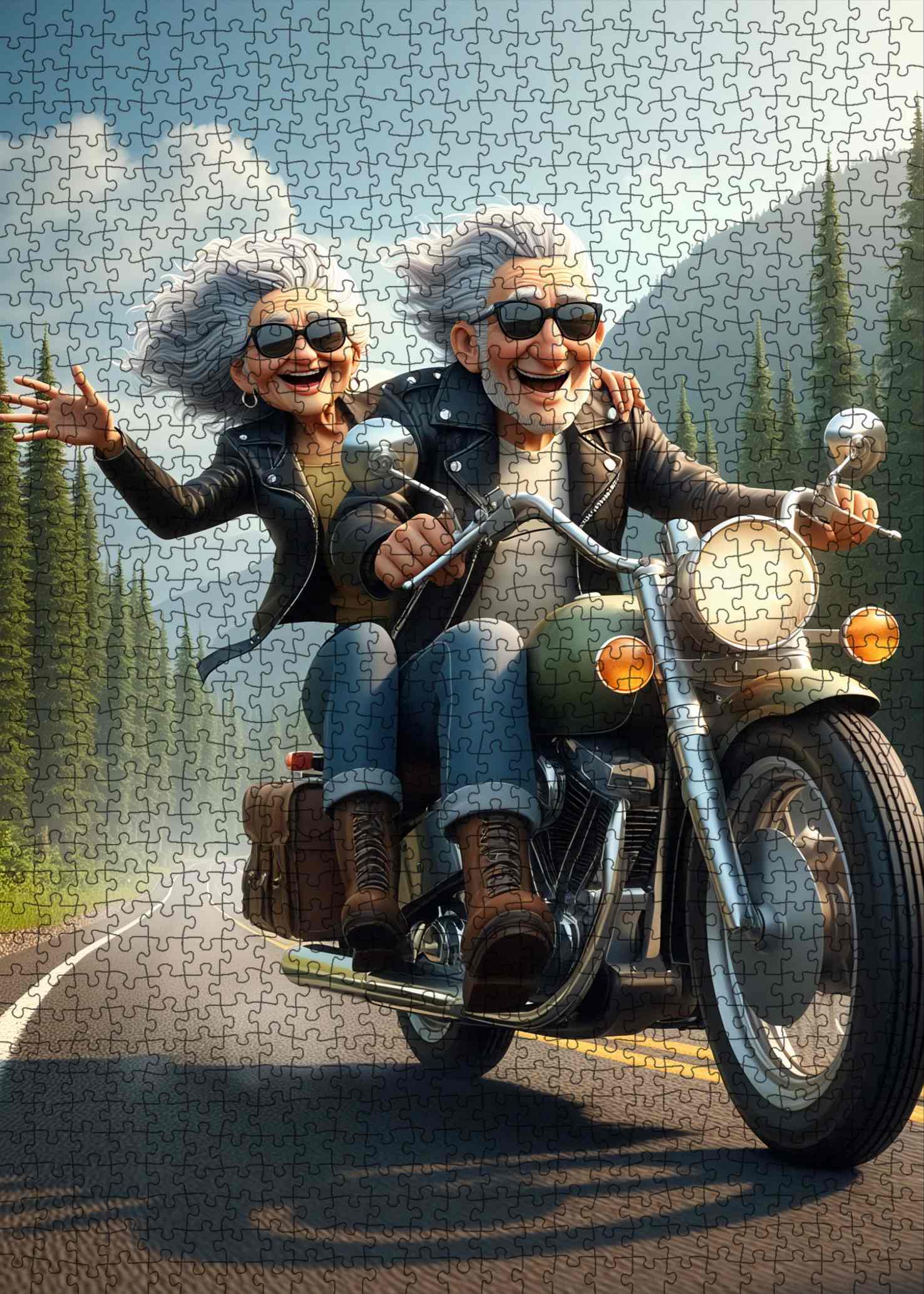 tucocoo-biker-couple-adventure-puzzle-1000-teile-motorrad image 2