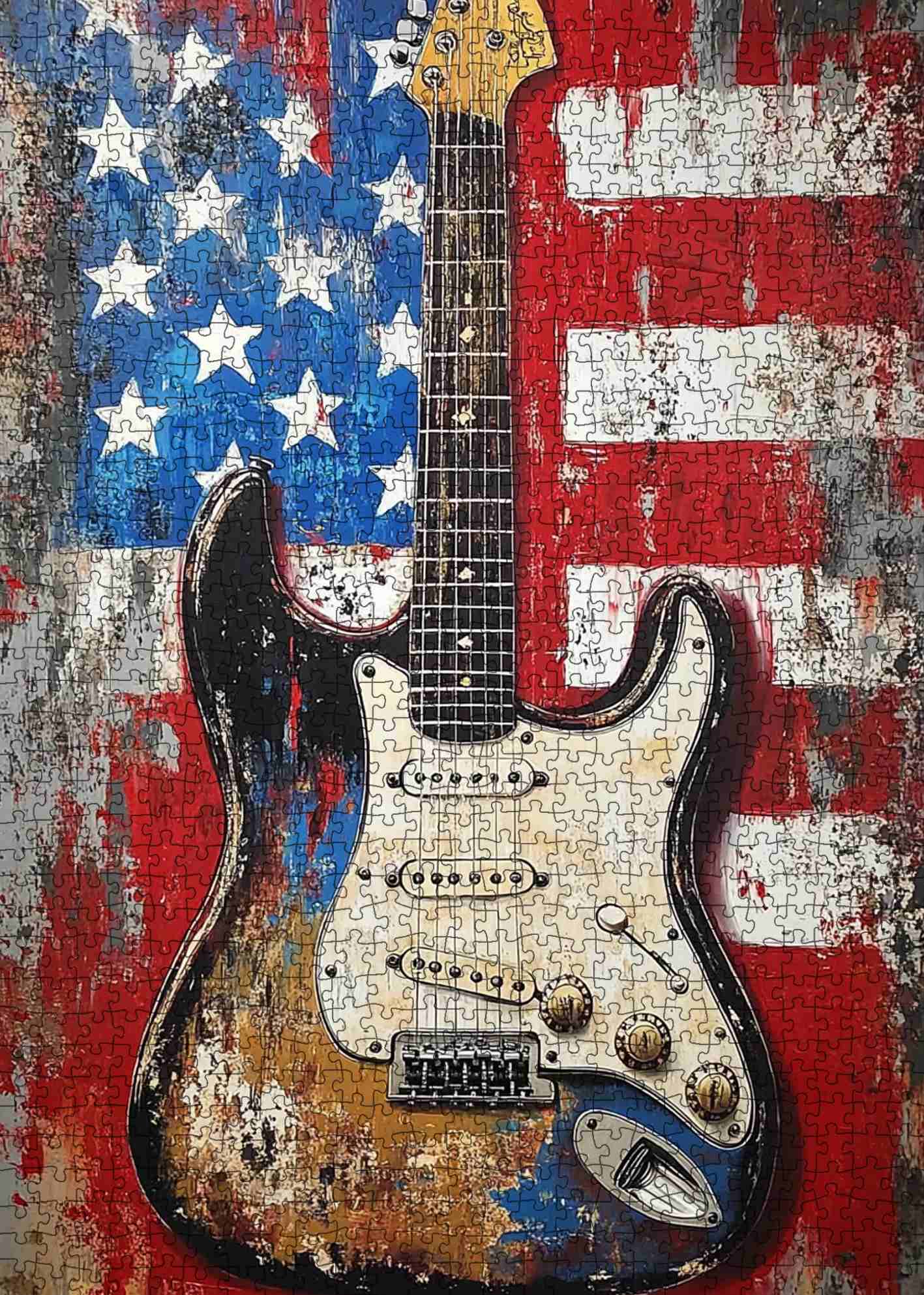 tucocoo-american-flag-guitar-puzzle-1000-teile-gitarre image 2