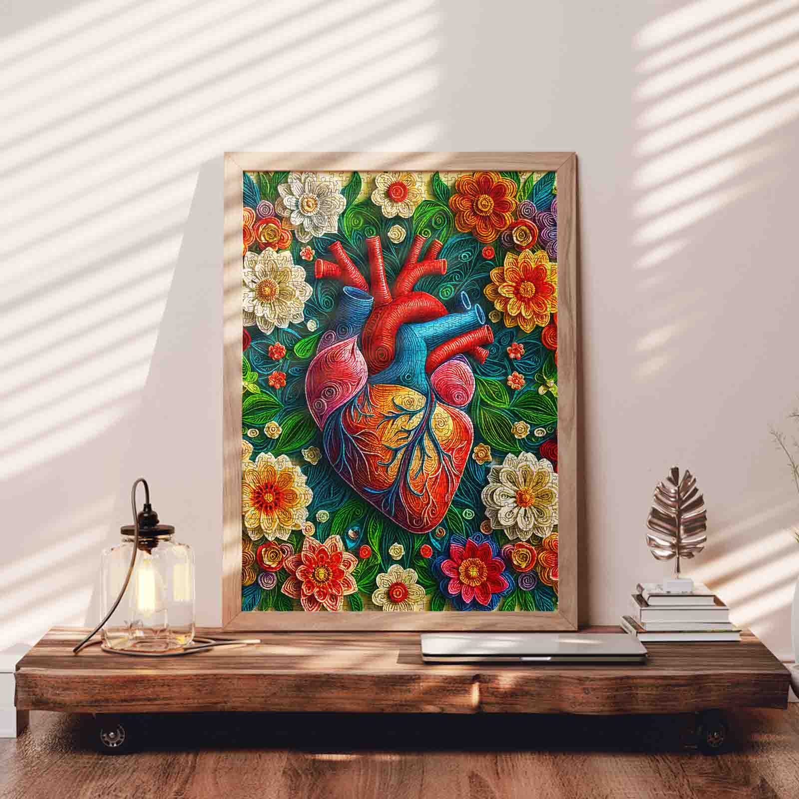 tucocoo-floral-anatomical-heart-puzzle-1000-teile-blumen image 3