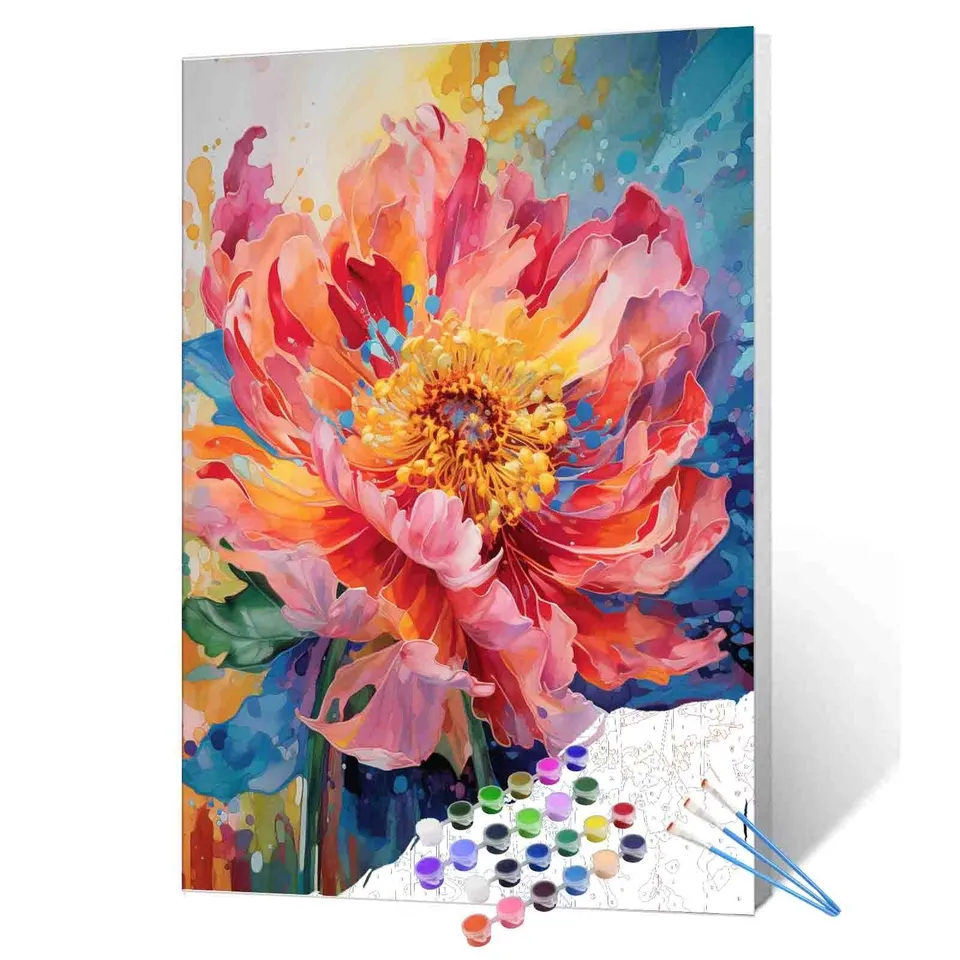 tucocoo-blazing-coral-bloom-malen-nach-zahlen-40x50-ohne-rahmen image 1
