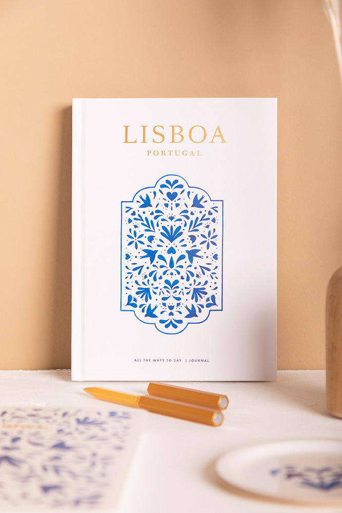 all-the-ways-to-say-lisboa-hardcover-a5-notizbuch-liniert-goldfolie image 2