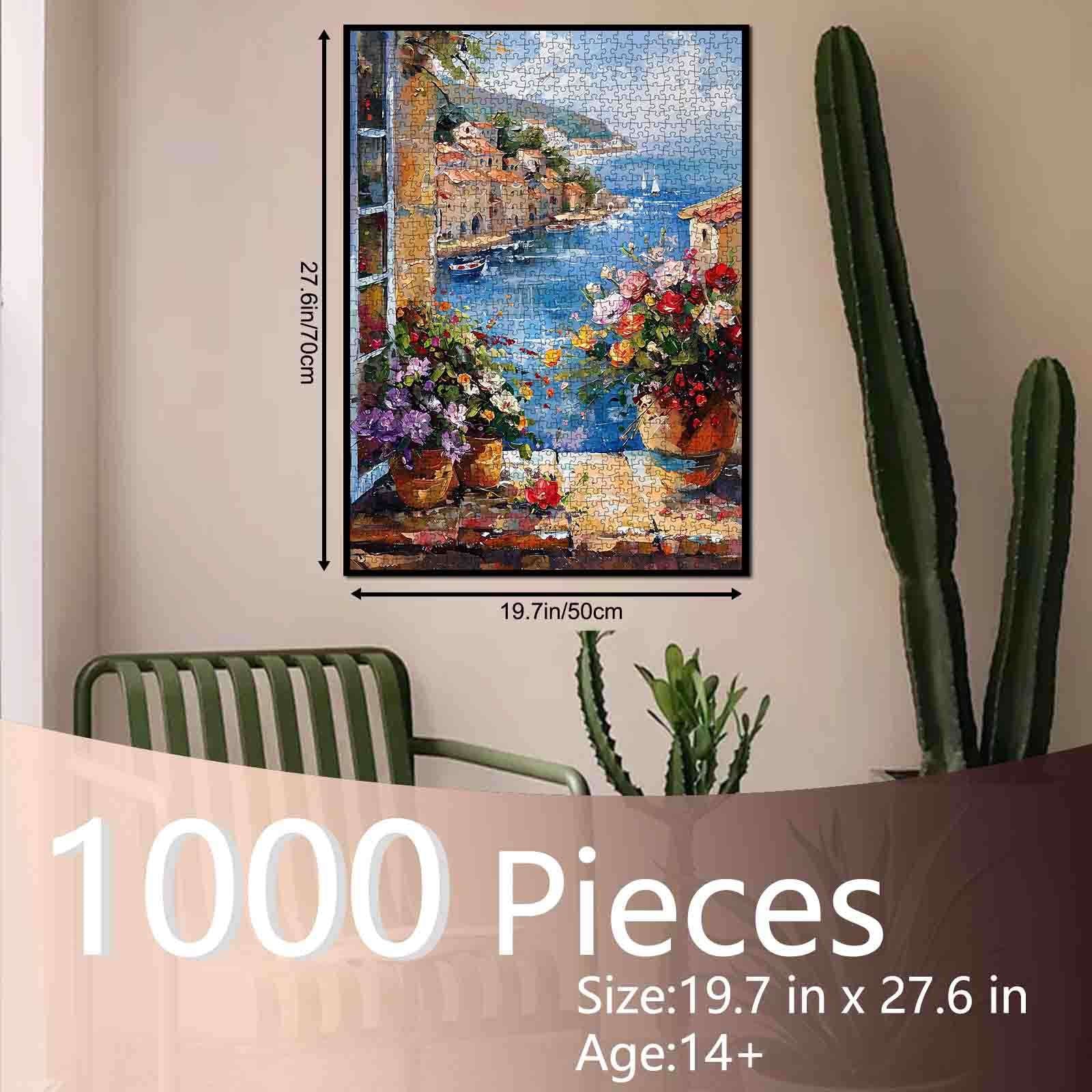tucocoo-window-view-mediterranean-town-puzzle-1000-teile image 5
