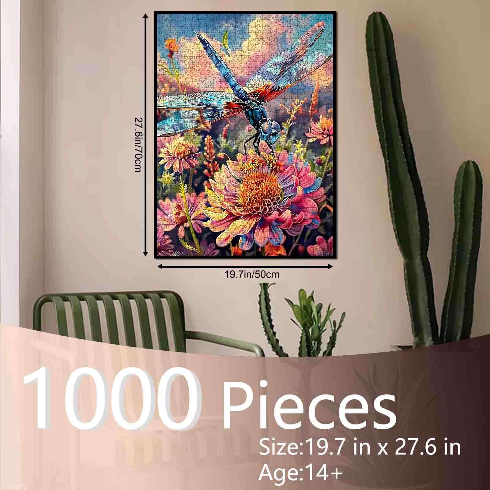 tucocoo-dragonfly-over-wild-blooms-puzzle-1000-teile-natur image 5