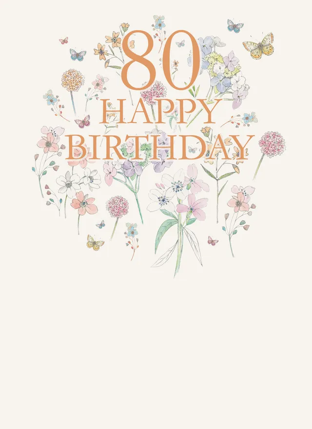 otter-house-age-to-celebrate-80-geburtstagskarte-schmetterling image 1