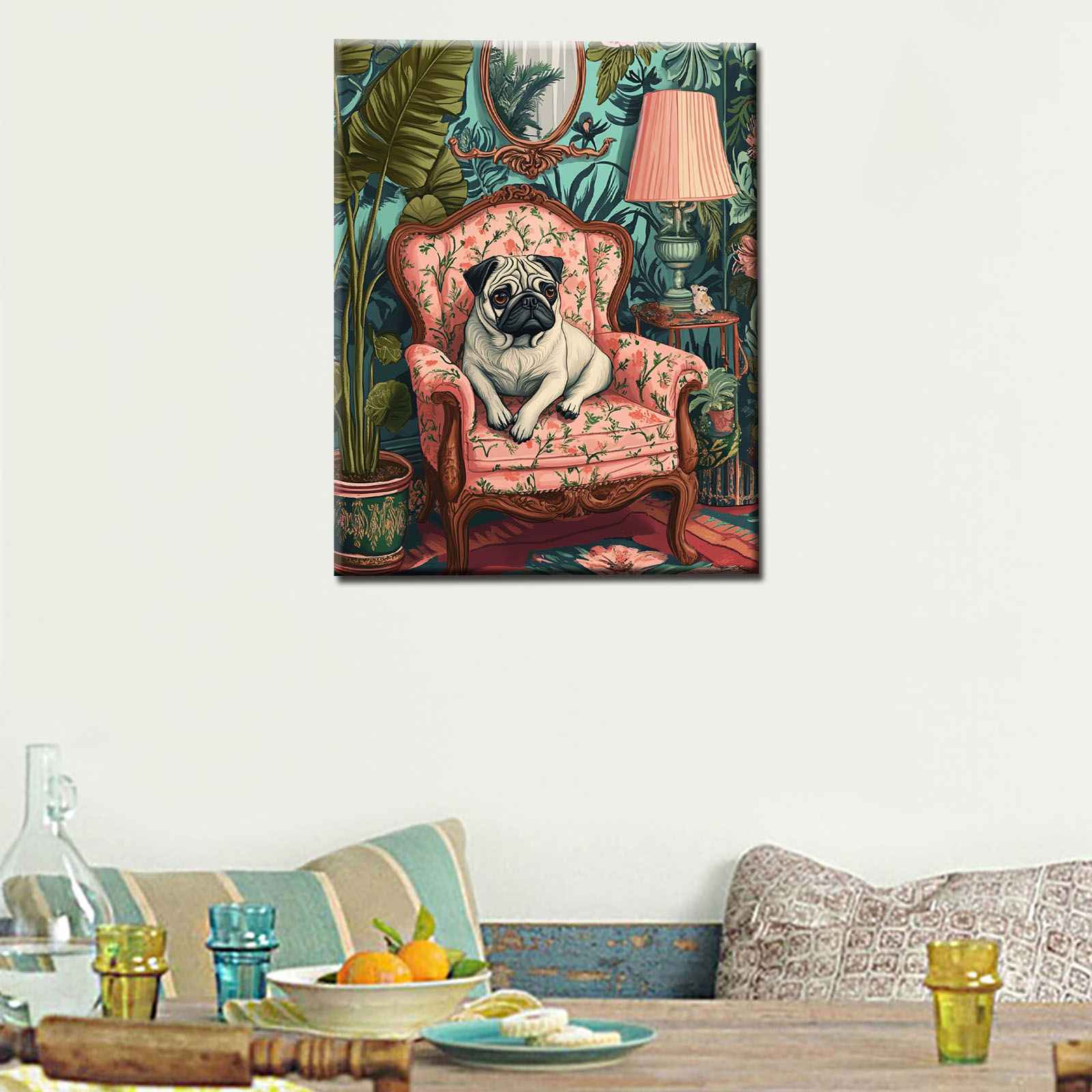 tucocoo-canvas-vintage-pug-leinwandbild-30x40cm-ungerahmt-mops image 2