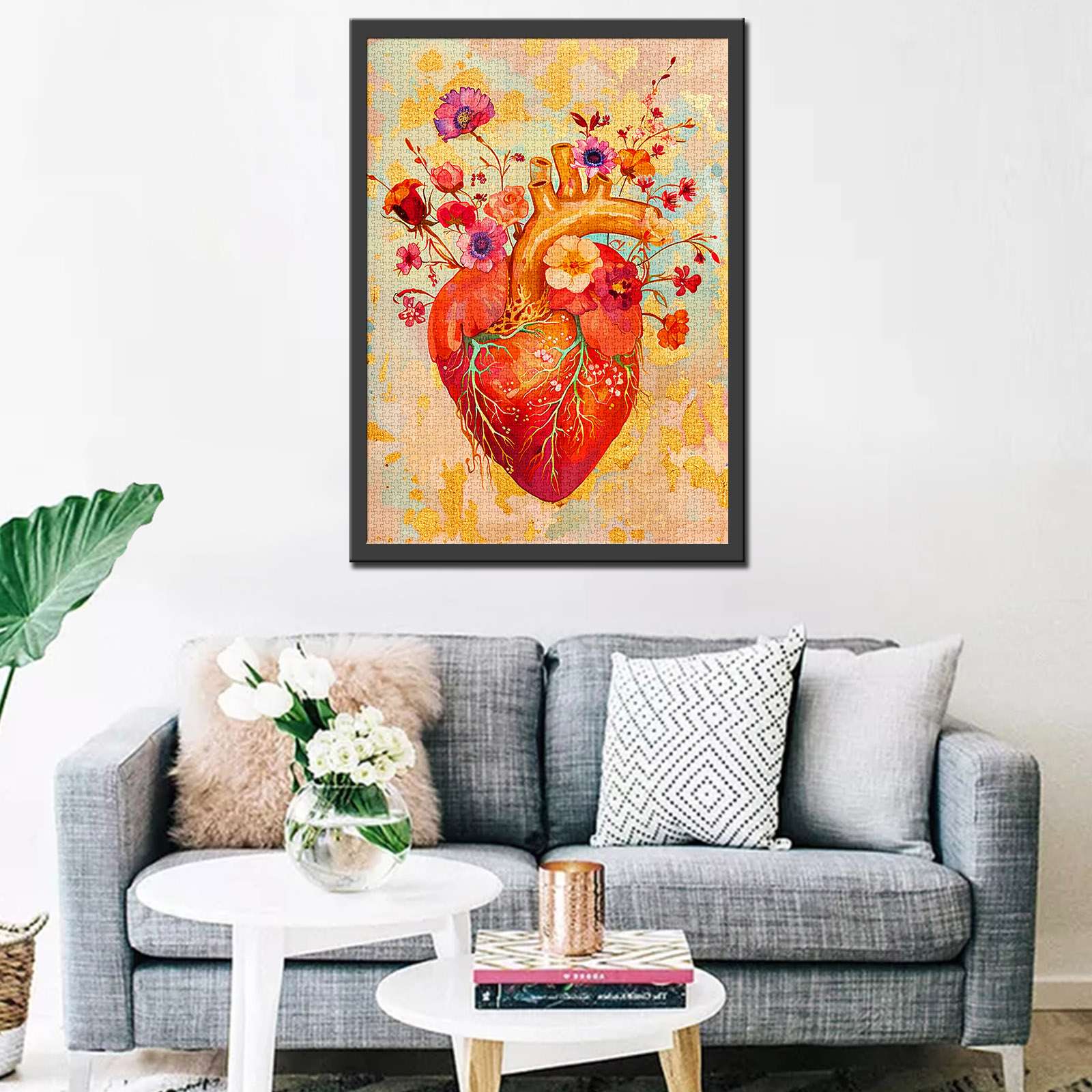 tucocoo-floral-anatomical-heart-puzzle-1000-teile-herz image 3