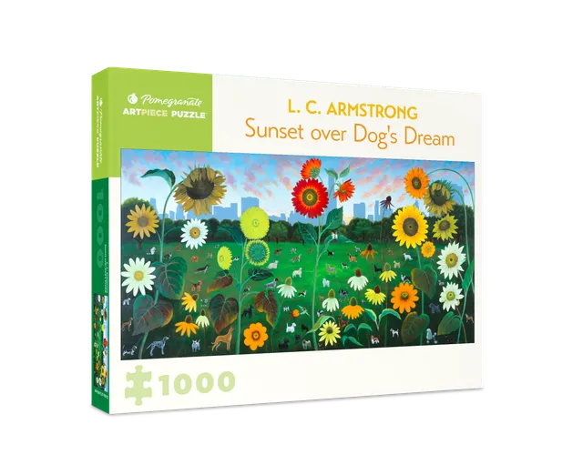 pomegranate-puzzle-armstrong-sunset-dog-s-dream-1000-teile-hunde image 1