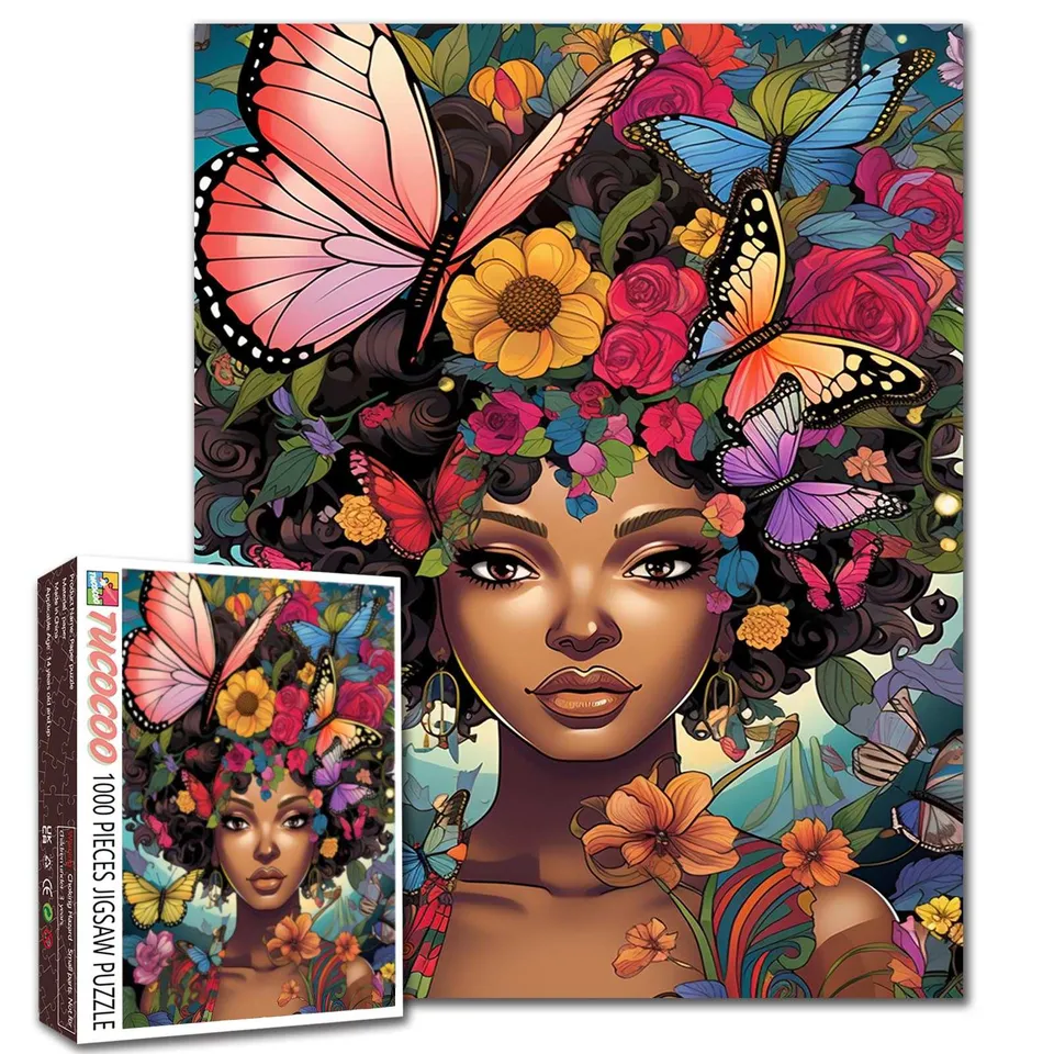 tucocoo-jigsaw-butterfly-bloom-puzzle-1000-teile-frau image 1