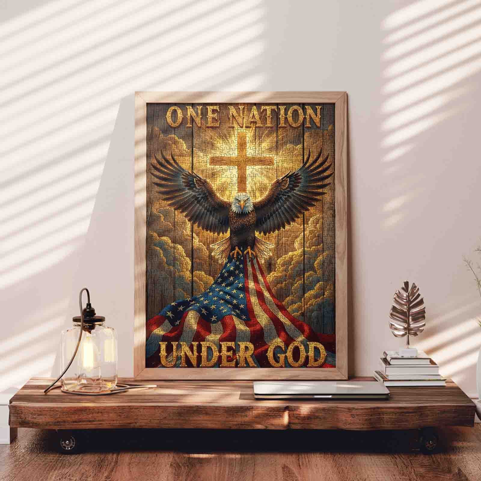 tucocoo-jigsaw-puzzles-one-nation-under-god-eagle-puzzle-1000-teile image 3