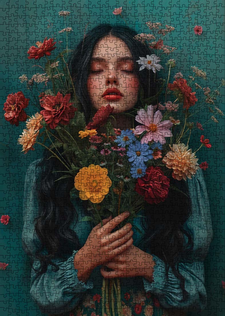 tucocoo-jigsaw-a-blossoming-moment-puzzle-1000-teile-blumenfrau image 2