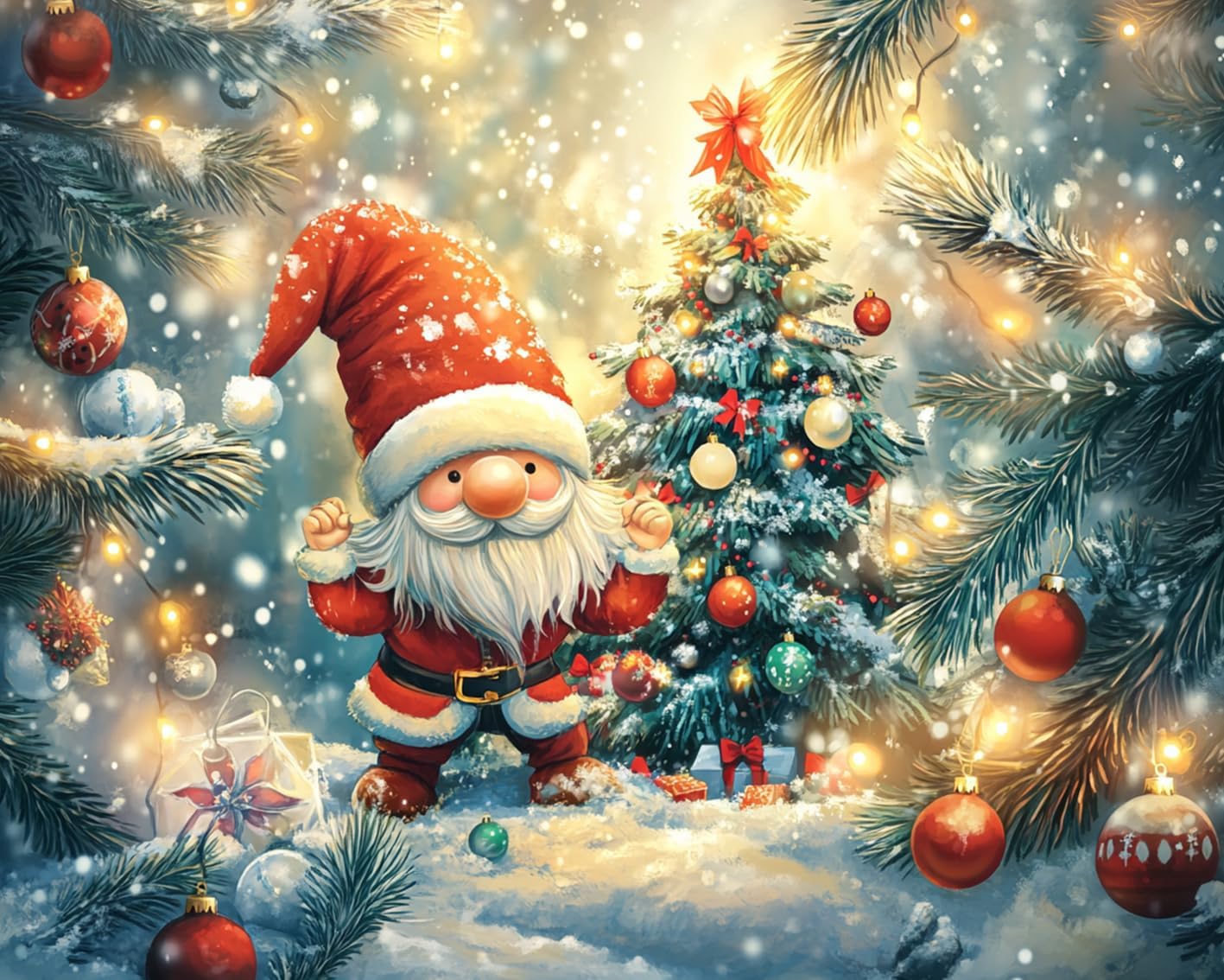 tucocoo-paint-by-numbers-adorable-santa-clau-malset-40x50-weihnachten image 2