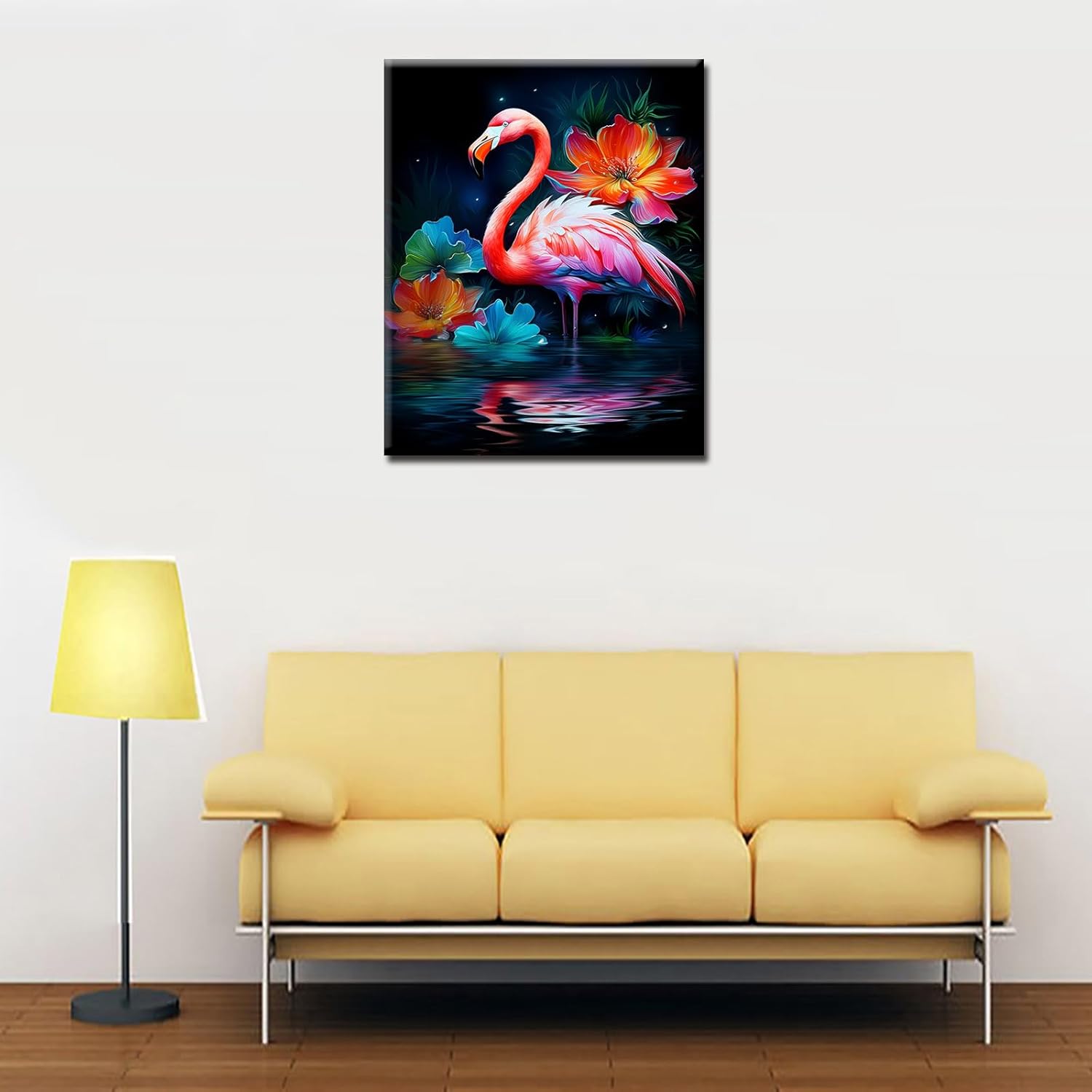 tucocoo-flamingo-on-the-lake-malen-nach-zahlen-16x20-ohne-rahmen image 2