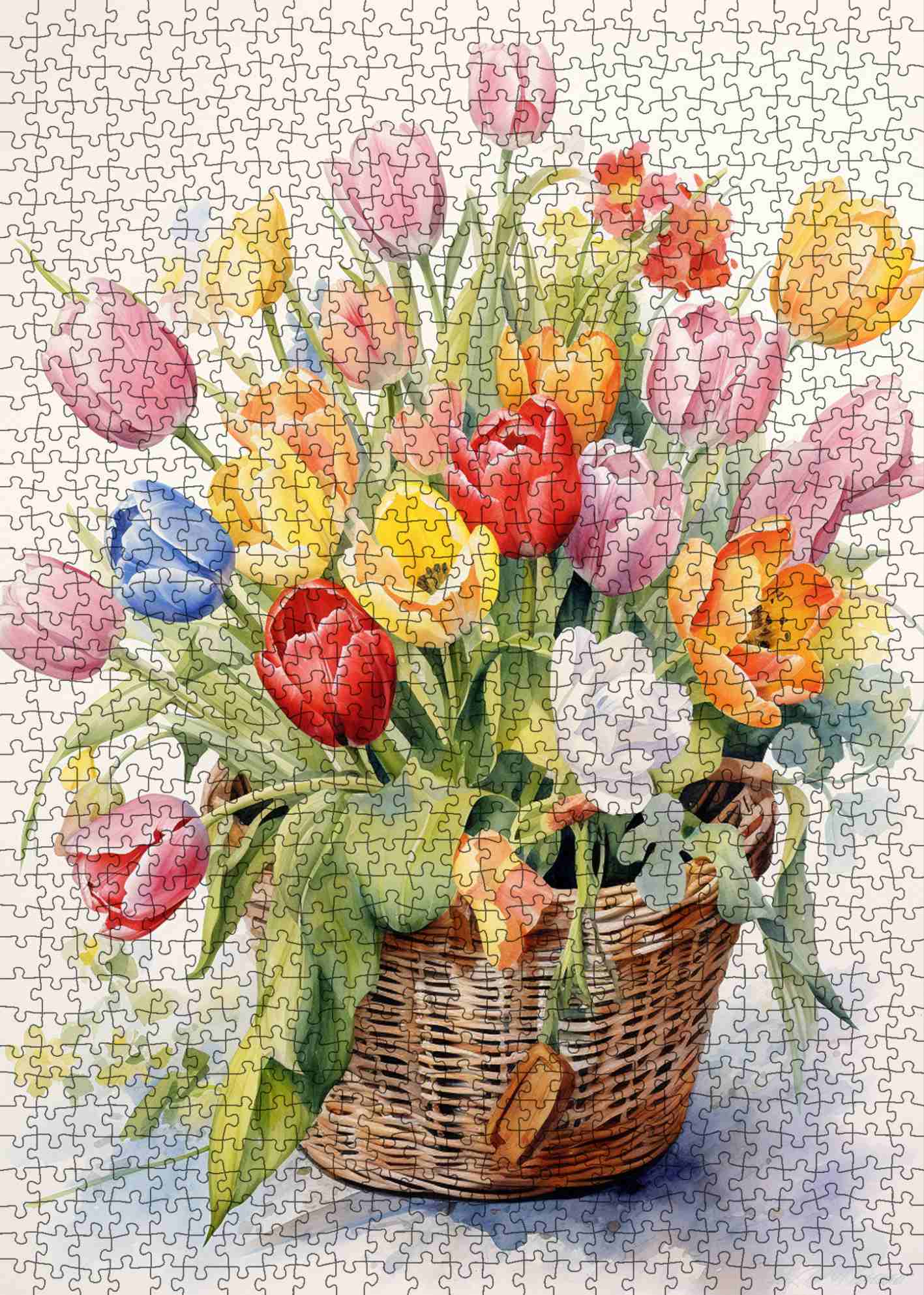 tucocoo-spring-tulip-basket-puzzle-1000-teile-tulpen image 2