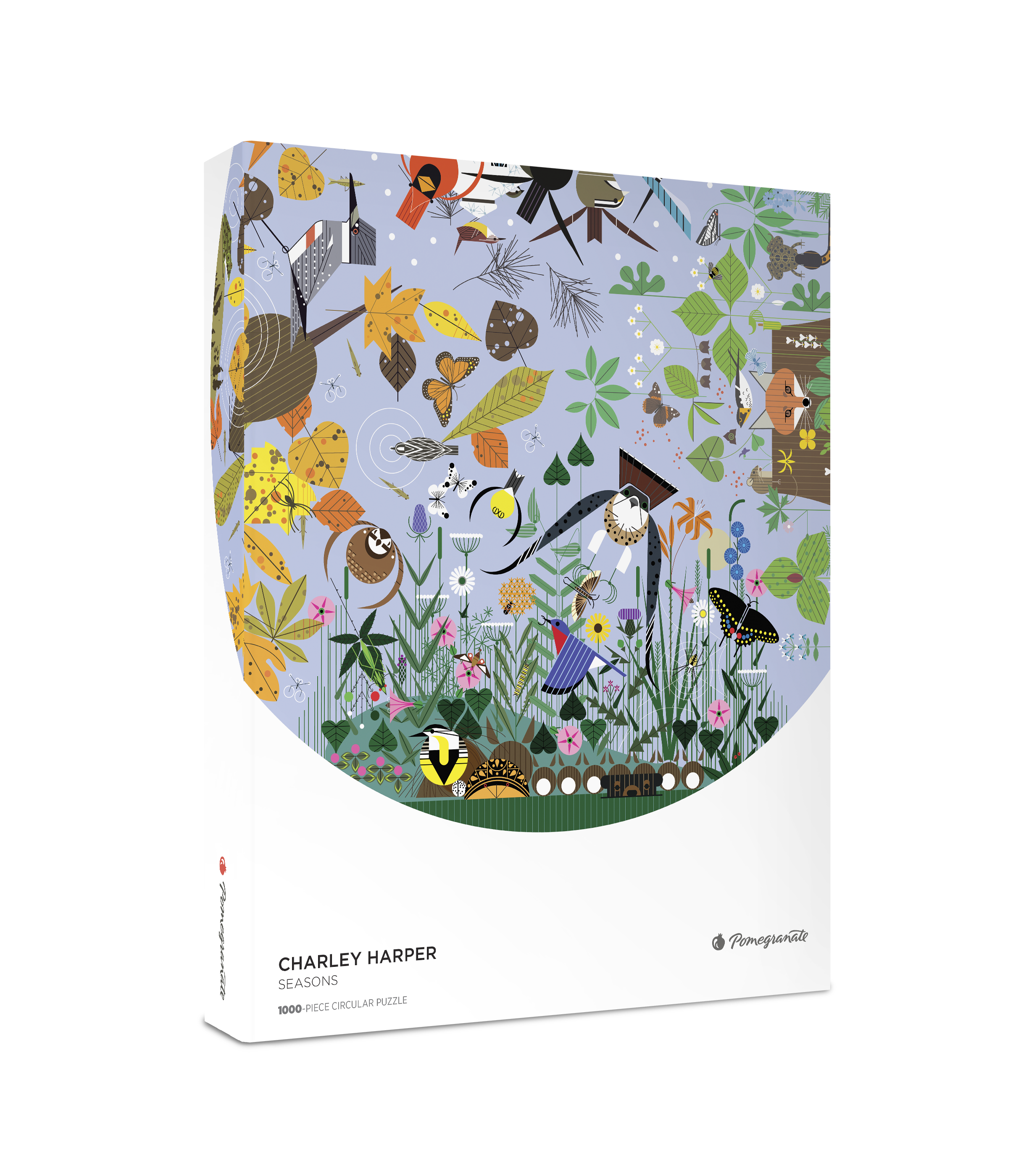 pomegranate-charley-harper-seasons-1000-teile-rundes-puzzle-v-gel image 1