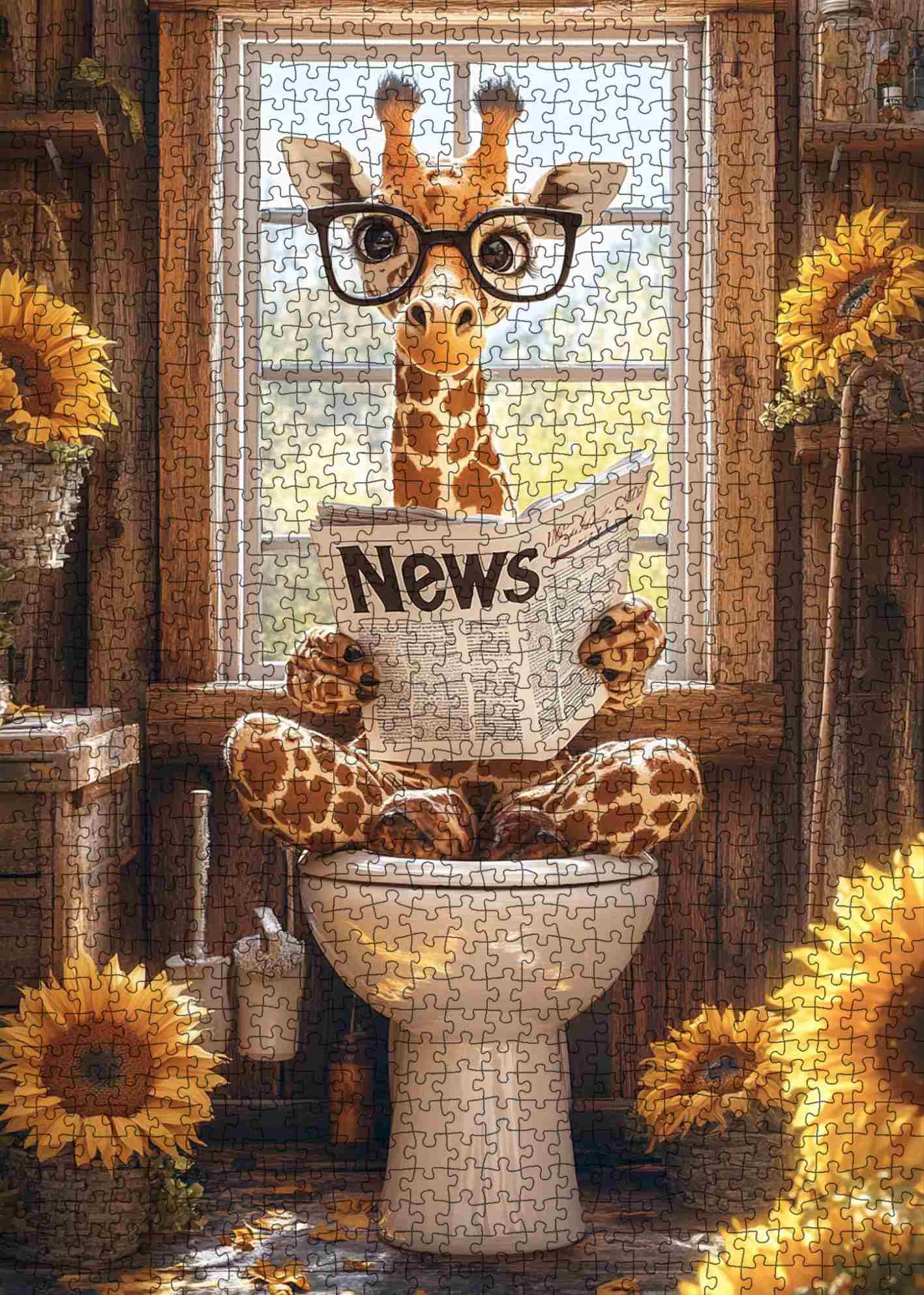 tucocoo-giraffe-reading-newspaper-puzzle-1000-teile-tiere image 2
