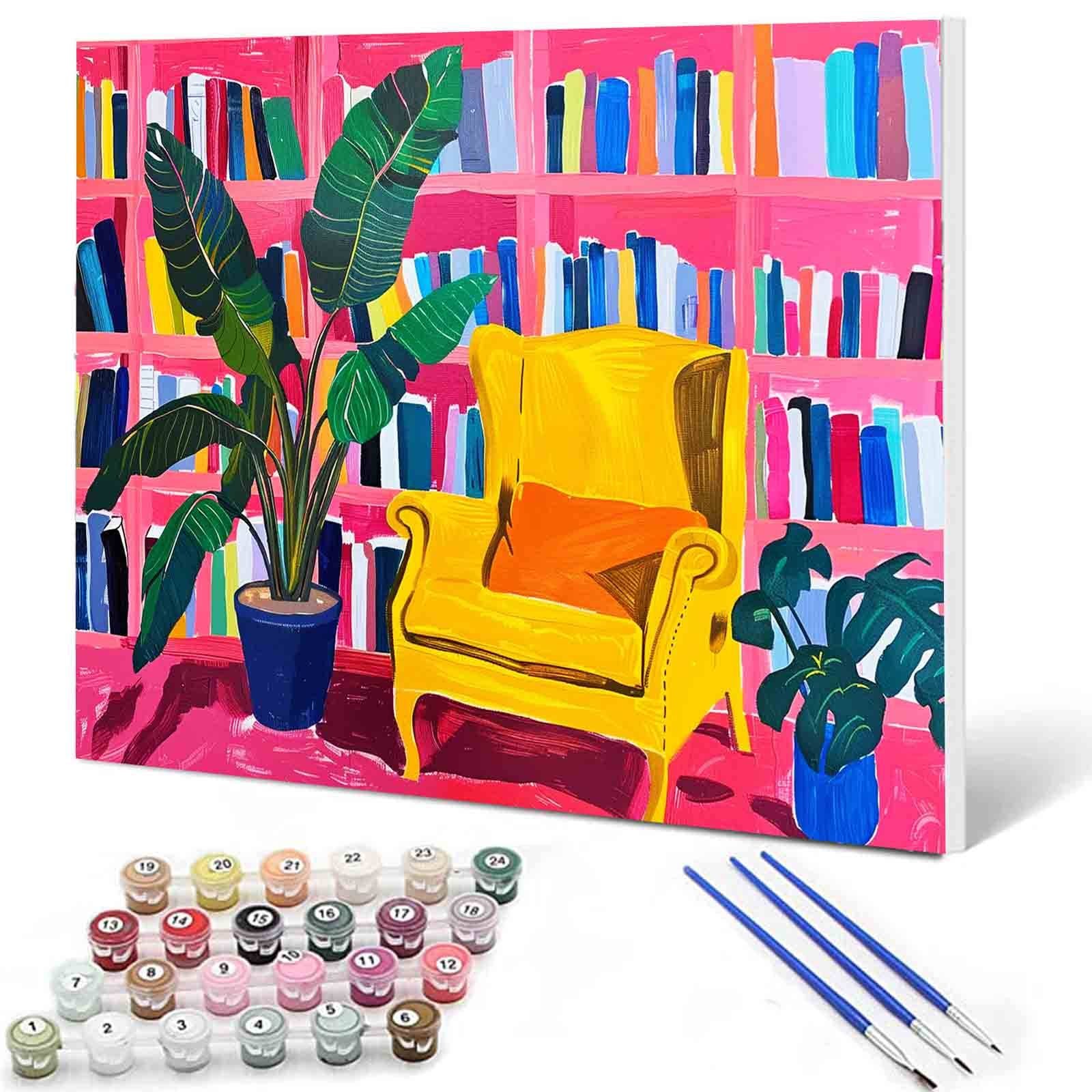 tucocoo-bright-reading-nook-malen-nach-zahlen-40x50-gelb image 1