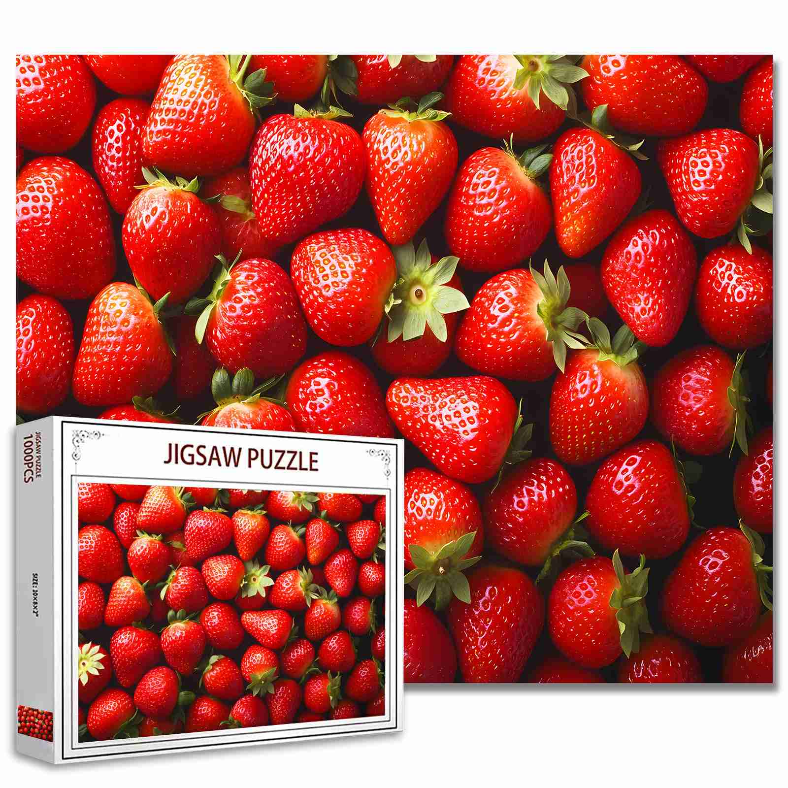 tucocoo-jigsaw-fresh-strawberries-puzzle-1000-teile-erdbeeren image 1