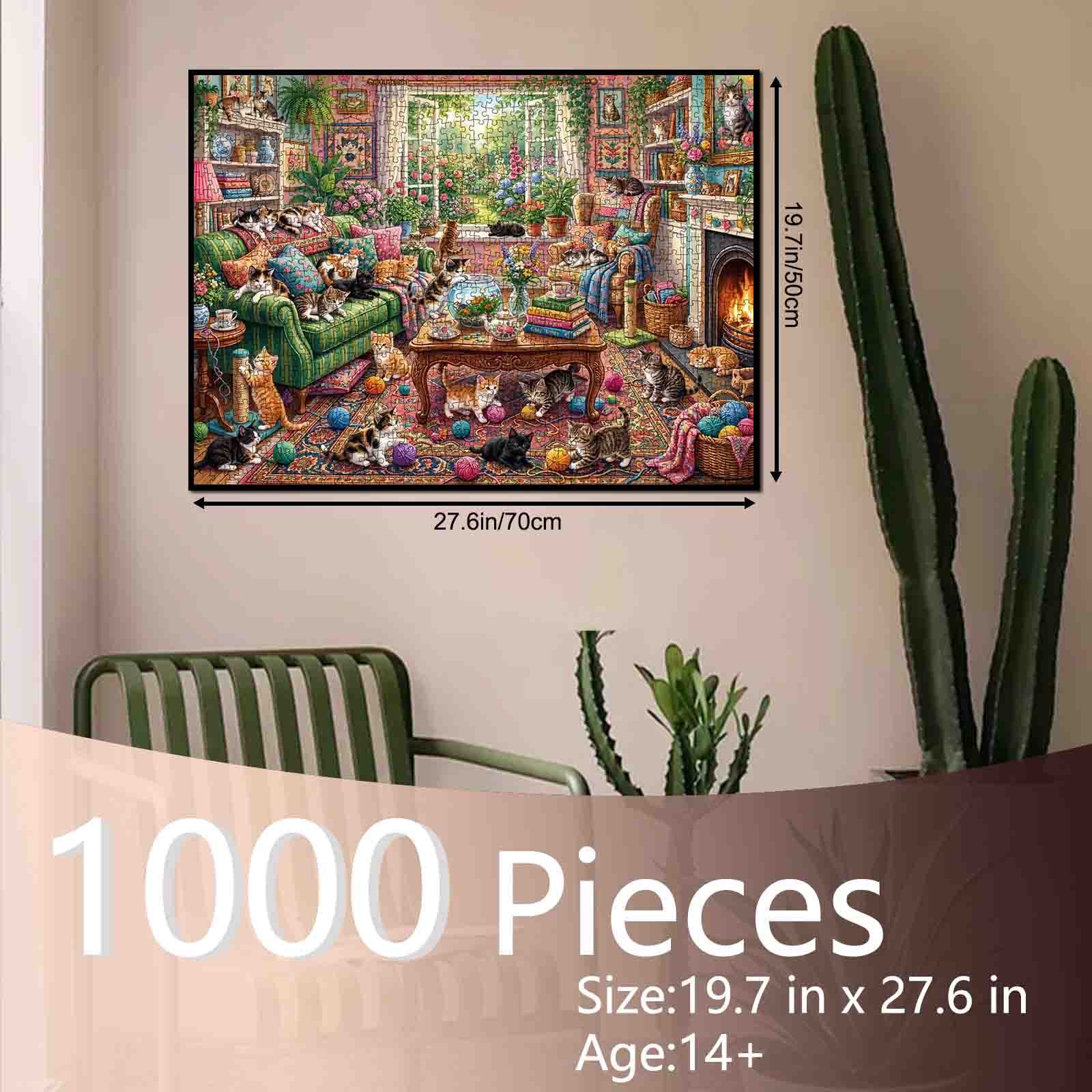 tucocoo-cozy-cat-living-room-puzzle-1000-teile-katzen image 5