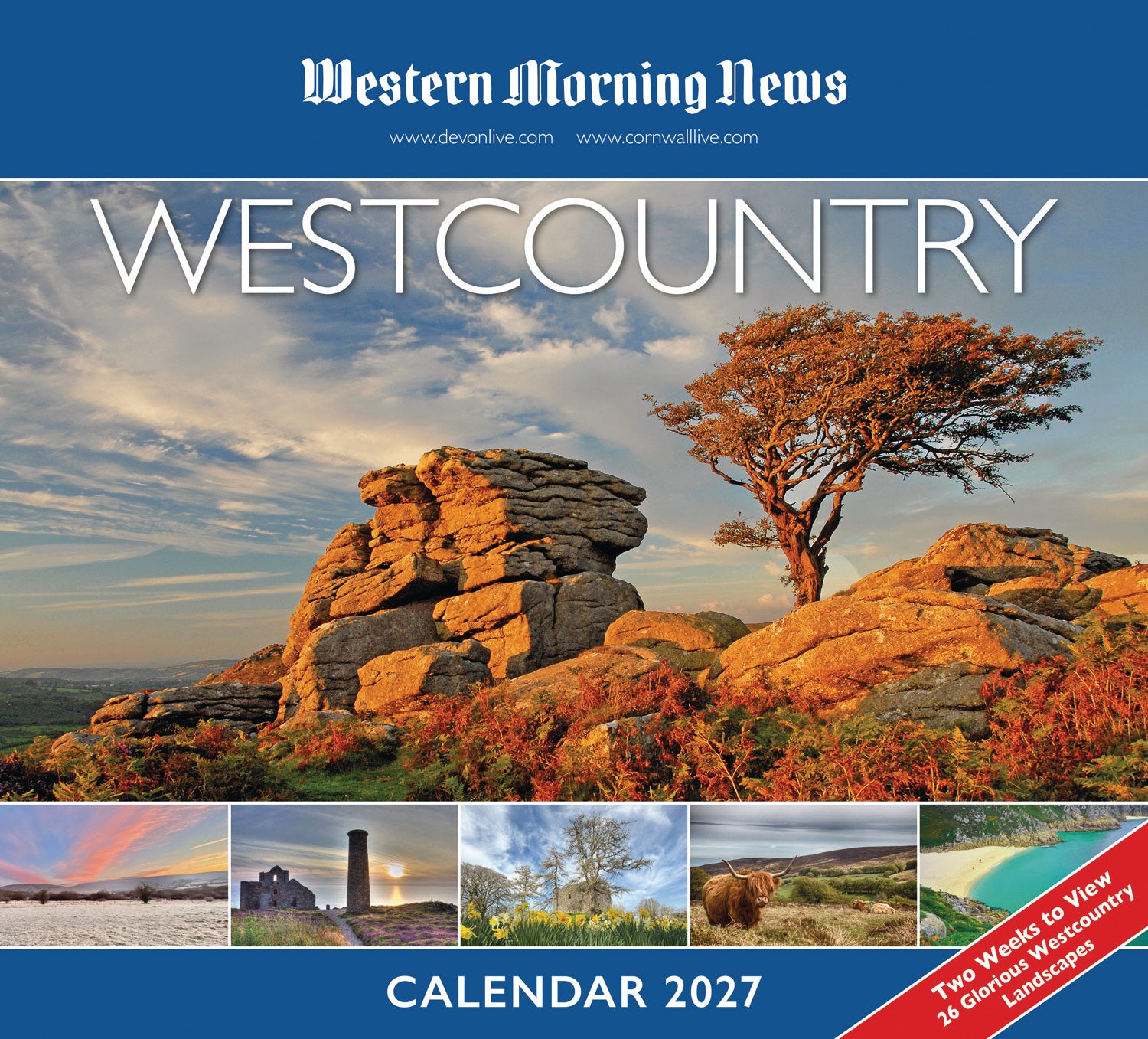 otter-house-calendars-westcountry-dlx-calendar-2027-wandkalender image 1