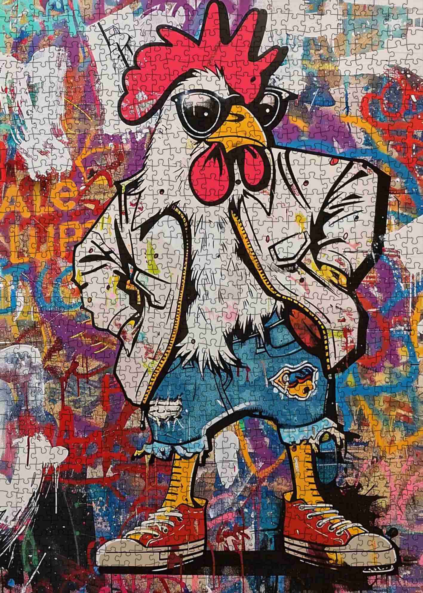 tucocoo-graffiti-rooster-puzzle-1000-teile-hahn image 2