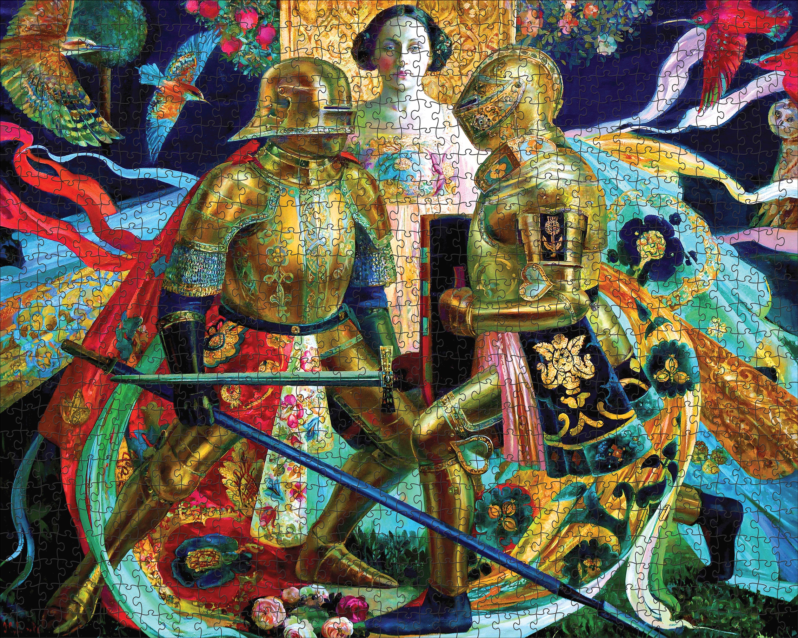 pomegranate-jigsaw-puzzles-the-duel-1000-teile-puzzle-kunst image 2