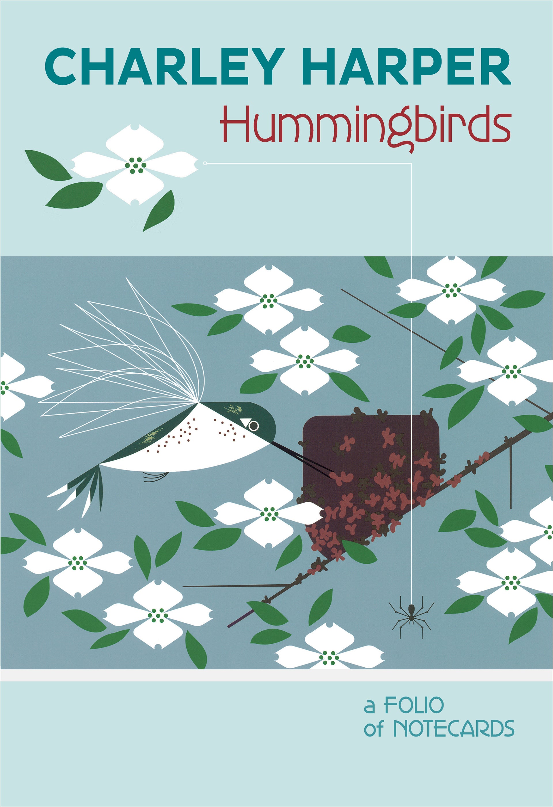 pomegranate-charley-harper-hummingbirds-klappkarten-set-10-teilig-v-gel image 1