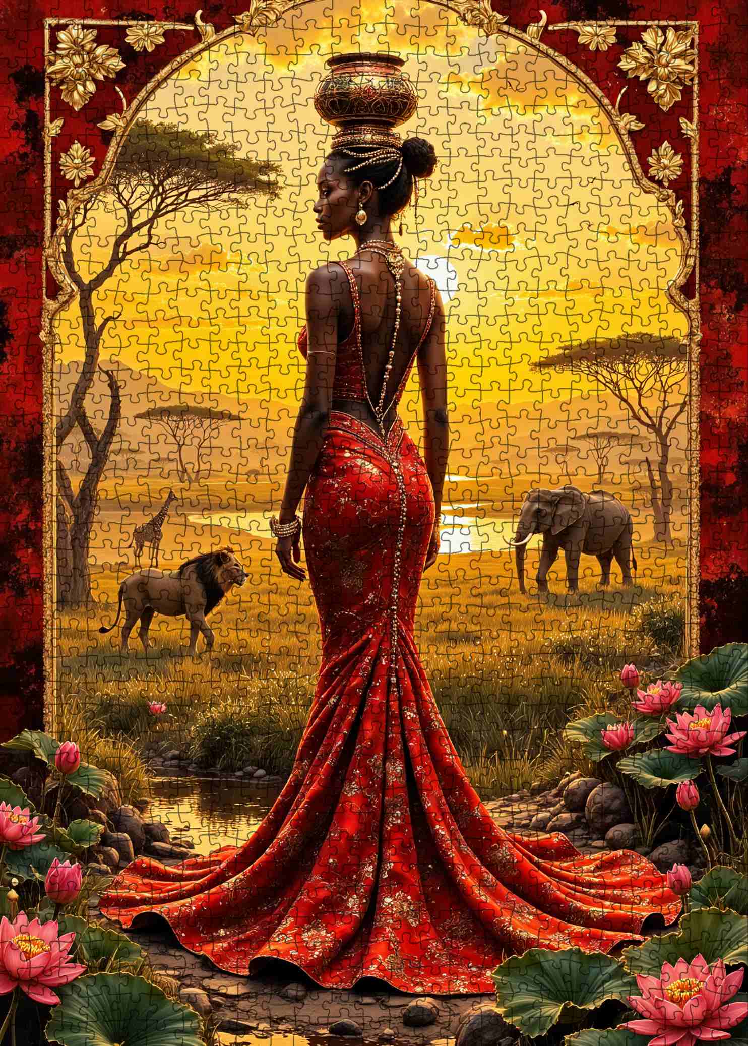 tucocoo-african-sunset-queen-puzzle-1000-teile-savanne image 2