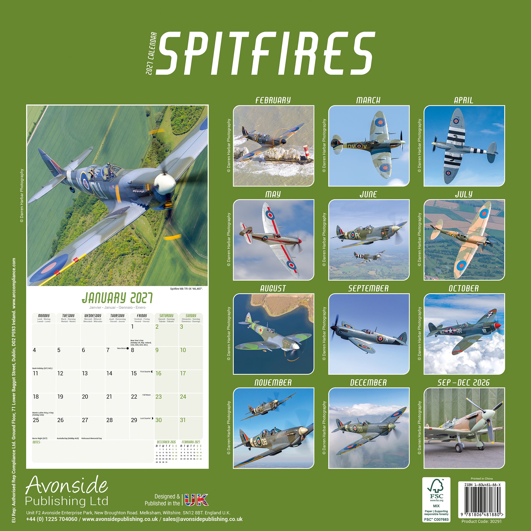 otter-house-spitfires-wandkalender-2027-mit-flugzeugbildern image 2