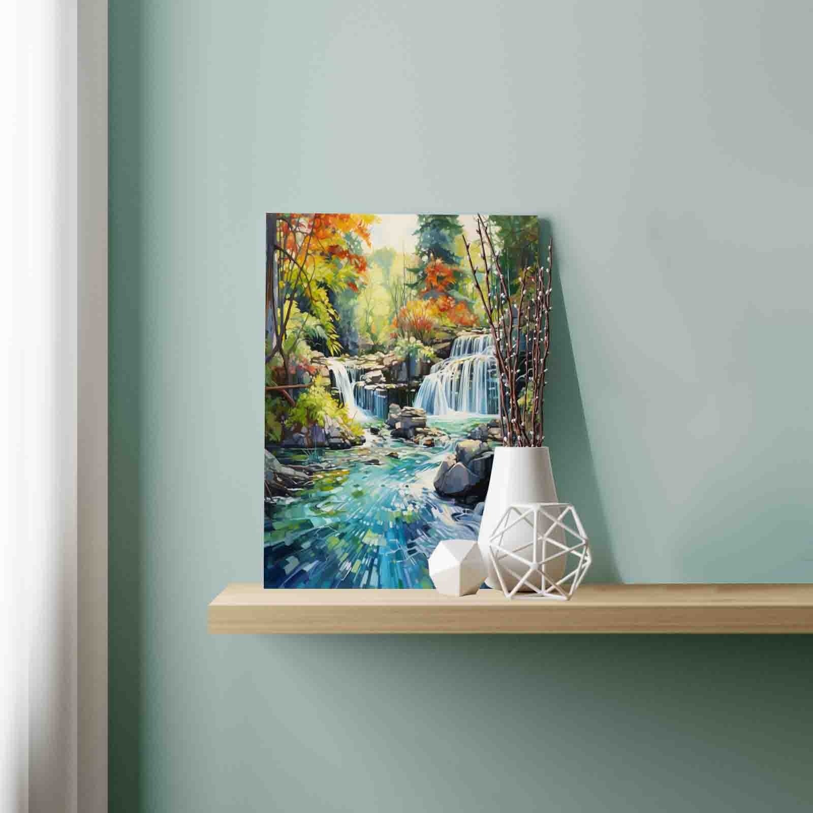 tucocoo-paint-by-numbers-autumn-forest-waterfall-malen-nach-zahlen-40x50cm-herbs image 3