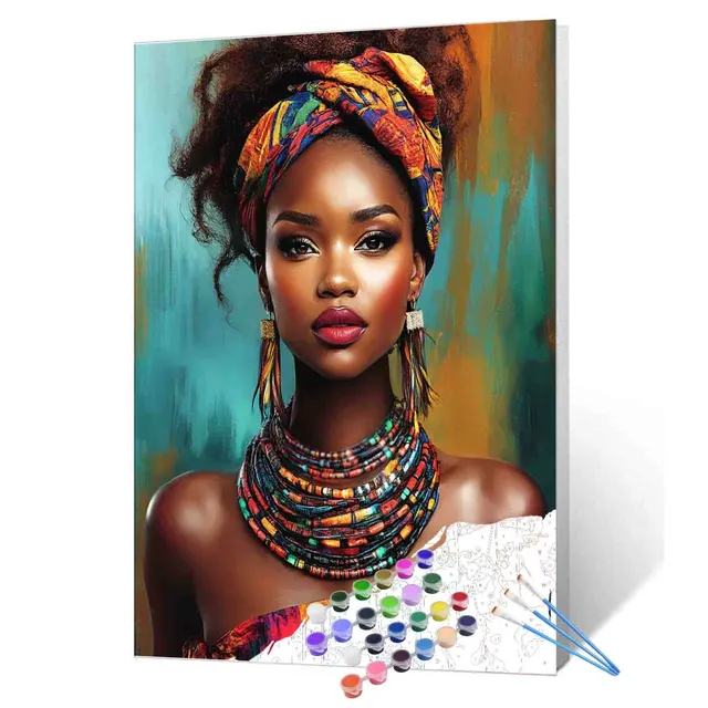 tucocoo-radiant-tribal-beauty-malen-nach-zahlen-portrait image 1