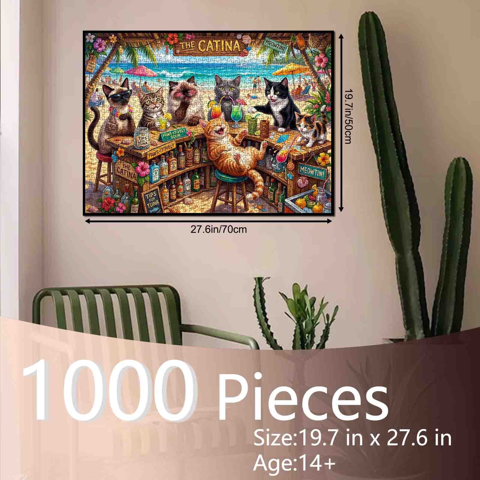 tucocoo-beachside-cat-cocktail-party-puzzle-1000-teile-strand image 5